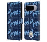 Head Case Designs Licenza Ufficiale Manchester City Man City FC CittàBlu Notte Pattern Custodia Portafoglio in Pelle Compatibile con Google Pixel 10 Pro XL