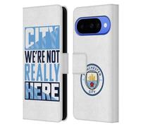 Head Case Designs Licenza Ufficiale Manchester City Man City FC City We're Not Really Here Grafici Custodia Portafoglio in Pelle Compatibile con Google Pixel 10