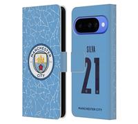 Head Case Designs Licenza Ufficiale Manchester City Man City FC David Silva 2020/21 Giocatori Home Kit Gruppo 1 Custodia Portafoglio in Pelle Compatibile con Google Pixel 10