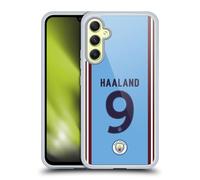 Head Case Designs Licenza Ufficiale Manchester City Man City FC Erling Haaland 2022/23 Giocatori Home Kit Custodia in Gel [Protezione di Grado Militare] Compatibile con Samsung Galaxy A34 5G