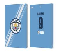 Head Case Designs Licenza Ufficiale Manchester City Man City FC Erling Haaland 2025/26 Giocatori Home Kit Custodia Portafoglio in Pelle Compatibile con Apple iPad 10.2 2019/2020/2021
