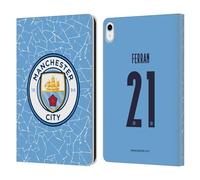 Head Case Designs Licenza Ufficiale Manchester City Man City FC Ferran Torres 2020/21 Giocatori Home Kit Gruppo 1 Custodia Portafoglio in Pelle Compatibile con Apple iPad 10.9 2022/2025