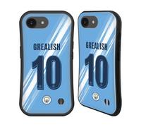 Head Case Designs Licenza Ufficiale Manchester City Man City FC Jack Grealish 2025/26 Giocatori Home Kit Custodia Cover Ibrida Compatibile con Apple iPhone 16e