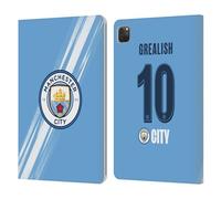 Head Case Designs Licenza Ufficiale Manchester City Man City FC Jack Grealish 2025/26 Giocatori Home Kit Custodia Portafoglio in Pelle Compatibile con Apple iPad PRO 11 2020/2021 / 2022