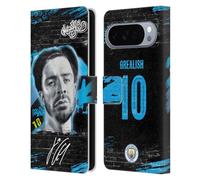 Head Case Designs Licenza Ufficiale Manchester City Man City FC Jack Grealish Collezione Di Graffiti Di Murwalls Custodia Portafoglio in Pelle Compatibile con Google Pixel 10 Pro XL