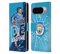 Head Case Designs Licenza Ufficiale Manchester City Man City FC Kevin De Bruyne 2021/22 Prima Squadra Custodia Portafoglio in Pelle Compatibile con Google Pixel 10 Pro XL