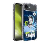 Head Case Designs Licenza Ufficiale Manchester City Man City FC Kevin De Bruyne 2022/23 Prima Squadra Custodia in Gel [Protezione di Grado Militare] Compatibile con Apple iPhone 17 Air