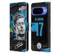 Head Case Designs Licenza Ufficiale Manchester City Man City FC Kevin De Bruyne Collezione Di Graffiti Di Murwalls Custodia Portafoglio in Pelle Compatibile con Google Pixel 10