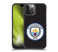 Head Case Designs Licenza Ufficiale Manchester City Man City FC Nero Colore Stemma Custodia Cover Dura per Parte Posteriore Compatibile con Apple iPhone 14 PRO Max