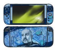 Head Case Designs Licenza Ufficiale Manchester City Man City FC Pep Guardiola Collezione di Graffiti di Murwalls Vinile Sticker Gaming Pelle Adesivo Compatibile con Nintendo Switch 2