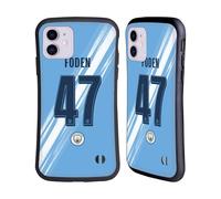Head Case Designs Licenza Ufficiale Manchester City Man City FC Phil Foden 2025/26 Giocatori Home Kit Custodia Cover Ibrida Compatibile con Apple iPhone 11