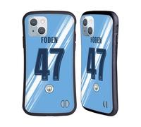 Head Case Designs Licenza Ufficiale Manchester City Man City FC Phil Foden 2025/26 Giocatori Home Kit Custodia Cover Ibrida Compatibile con Apple iPhone 14