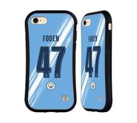 Head Case Designs Licenza Ufficiale Manchester City Man City FC Phil Foden 2025/26 Giocatori Home Kit Custodia Cover Ibrida Compatibile con Apple iPhone 7/8 / SE 2020 & 2022