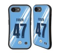 Head Case Designs Licenza Ufficiale Manchester City Man City FC Phil Foden 2025/26 Giocatori Home Kit Custodia Cover Ibrida Compatibile con Apple iPhone 16e