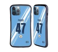Head Case Designs Licenza Ufficiale Manchester City Man City FC Phil Foden 2025/26 Giocatori Home Kit Custodia Cover Ibrida Compatibile con Apple iPhone 13 PRO Max
