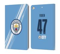 Head Case Designs Licenza Ufficiale Manchester City Man City FC Phil Foden 2025/26 Giocatori Home Kit Custodia Portafoglio in Pelle Compatibile con Apple iPad 9.7 2017 / iPad 9.7 2018