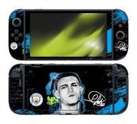 Head Case Designs Licenza Ufficiale Manchester City Man City FC Phil Foden Collezione di Graffiti di Murwalls Vinile Sticker Gaming Pelle Adesivo Compatibile con Nintendo Switch 2