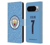 Head Case Designs Licenza Ufficiale Manchester City Man City FC Raheem Sterling 2020/21 Giocatori Home Kit Gruppo 1 Custodia Portafoglio in Pelle Compatibile con Google Pixel 10 Pro XL