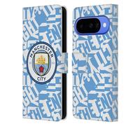 Head Case Designs Licenza Ufficiale Manchester City Man City FC Sky Blue Pattern Fight Grafici Custodia Portafoglio in Pelle Compatibile con Google Pixel 10