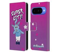 Head Case Designs Licenza Ufficiale Manchester City Man City FC Super Città 2 Moonchester E Moonbeam Custodia Portafoglio in Pelle Compatibile con Google Pixel 10