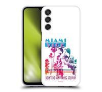 Head Case Designs Licenza Ufficiale Miami Vice Non Fare Niente Di Stupido Arte Custodia Cover in Morbido Gel Compatibile con Samsung Galaxy M15/F15 5G