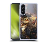 Head Case Designs Licenza Ufficiale Michael David Ward Capitano Cat Umorismo E Botanica Custodia in Gel [Protezione di Grado Militare] Compatibile con Samsung Galaxy A56 5G