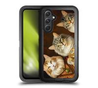 Head Case Designs Licenza Ufficiale Michael David Ward Gatti Fantasiosi Animali Custodia Antiurto Ultra Blindata compatibile con Samsung Galaxy A54 5G