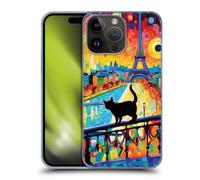 Head Case Designs Licenza Ufficiale Michael David Ward Gatto a Mezzanotte a Parigi Arte Psichedelica Custodia Cover Dura per Parte Posteriore Compatibile con Apple iPhone 15 PRO Max