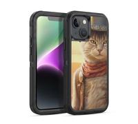 Head Case Designs Licenza Ufficiale Michael David Ward Kitty Cowboy Animali Custodia Antiurto Ultra Blindata compatibile con Apple iPhone 14