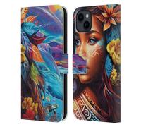Head Case Designs Licenza Ufficiale Michael David Ward Spirito dell'Oceano Arte Psichedelica Custodia Portafoglio in Pelle Compatibile con Apple iPhone 15 Plus