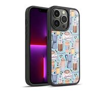 Head Case Designs Licenza Ufficiale Micklyn Le Feuvre caffè Amore E Blu Pattern 2 Cover in Gel Rinforzata [Protezione di Grado Militare] Compatibile con Apple iPhone 13 PRO