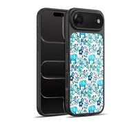 Head Case Designs Licenza Ufficiale Micklyn Le Feuvre Dusty Pink White And Teal Elephant Pattern 2 Cover in Gel Rinforzata [Protezione di Grado Militare] Compatibile con Apple iPhone 17 Air