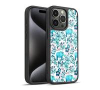 Head Case Designs Licenza Ufficiale Micklyn Le Feuvre Dusty Pink White And Teal Elephant Pattern 2 Cover in Gel Rinforzata [Protezione di Grado Militare] Compatibile con Apple iPhone 15 PRO