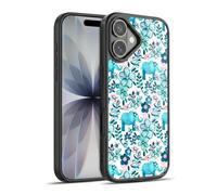 Head Case Designs Licenza Ufficiale Micklyn Le Feuvre Dusty Pink White And Teal Elephant Pattern 2 Cover in Gel Rinforzata [Protezione di Grado Militare] Compatibile con Apple iPhone 17