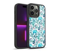 Head Case Designs Licenza Ufficiale Micklyn Le Feuvre Dusty Pink White And Teal Elephant Pattern 2 Cover in Gel Rinforzata [Protezione di Grado Militare] Compatibile con Apple iPhone 14 PRO