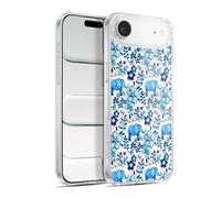 Head Case Designs Licenza Ufficiale Micklyn Le Feuvre Elefante Floreale acquarello Pattern 2 Custodia in Gel [Grado Militare] Compatibile con Apple iPhone 17 Air E Compatibile con MagSafe