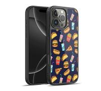 Head Case Designs Licenza Ufficiale Micklyn Le Feuvre Fast Food Navy Pattern 2 Cover in Gel Rinforzata [Protezione di Grado Militare] Compatibile con Apple iPhone 16 PRO Max