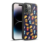 Head Case Designs Licenza Ufficiale Micklyn Le Feuvre Fast Food Navy Pattern 2 Cover in Gel Rinforzata [Protezione di Grado Militare] Compatibile con Apple iPhone 14 PRO Max