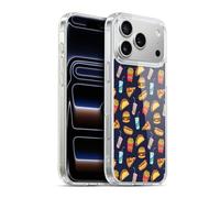 Head Case Designs Licenza Ufficiale Micklyn Le Feuvre Fast Food Navy Pattern 2 Custodia in Gel [Protezione di Grado Militare] Compatibile con Apple iPhone 17 PRO Max E Compatibile con MagSafe