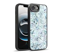 Head Case Designs Licenza Ufficiale Micklyn Le Feuvre Ghiaccio E Diamanti Pattern Art Deco Pattern Marmo Cover in Gel Rinforzata [Grado Militare] Compatibile con Apple iPhone 16e / iPhone 17e