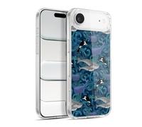 Head Case Designs Licenza Ufficiale Micklyn Le Feuvre Giganti Ciano Pattern Custodia in Gel [Protezione di Grado Militare] Compatibile con Apple iPhone 17 Air E con MagSafe