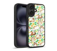Head Case Designs Licenza Ufficiale Micklyn Le Feuvre Guinea Pigs And Daisies in Watercolour On Mint Pattern 2 Cover in Gel Rinforzata [Protezione di Grado Militare] Compatibile con Apple iPhone 16