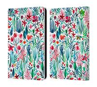 Head Case Designs Licenza Ufficiale Micklyn Le Feuvre Inchiostro Tropicale Bianco Giardino di Acquarello Custodia Portafoglio in Pelle Compatibile con Apple iPad Air 2 (2014)