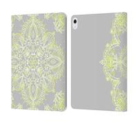 Head Case Designs Licenza Ufficiale Micklyn Le Feuvre Limone Pallido Giallo Pizzo Mandala 3 Custodia Portafoglio in Pelle Compatibile con Apple iPad Air 13 2024/2025