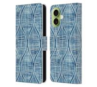 Head Case Designs Licenza Ufficiale Micklyn Le Feuvre Motivo Bianco Blu Dipinto a Mano Flora E Fauna Custodia Portafoglio in Pelle Compatibile con Apple iPhone 17