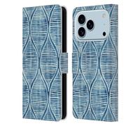 Head Case Designs Licenza Ufficiale Micklyn Le Feuvre Motivo Bianco Blu Dipinto a Mano Flora E Fauna Custodia Portafoglio in Pelle Compatibile con Apple iPhone 17 Pro