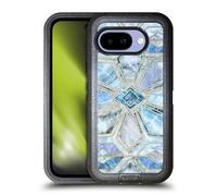 Head Case Designs Licenza Ufficiale Micklyn Le Feuvre Pietra Geometrica Blu Soffice Pattern Marmo Custodia Antiurto Ultra Blindata Compatibile con Google Pixel 9A