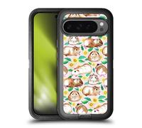 Head Case Designs Licenza Ufficiale Micklyn Le Feuvre Porcellini D'India Margherite E Acquarelli Rosa Pattern 2 Custodia Antiurto Ultra Blindata Compatibile con Google Pixel 9 PRO XL
