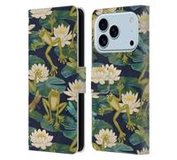 Head Case Designs Licenza Ufficiale Micklyn Le Feuvre Rane E Gigli Flora E Fauna Custodia Portafoglio in Pelle Compatibile con Apple iPhone 17 Pro