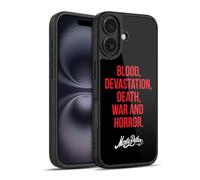 Head Case Designs Licenza Ufficiale Monty Python Blood Devastation Death War And Horror Arte Chiave Cover in Gel Rinforzata [Protezione di Grado Militare] Compatibile con Apple iPhone 16